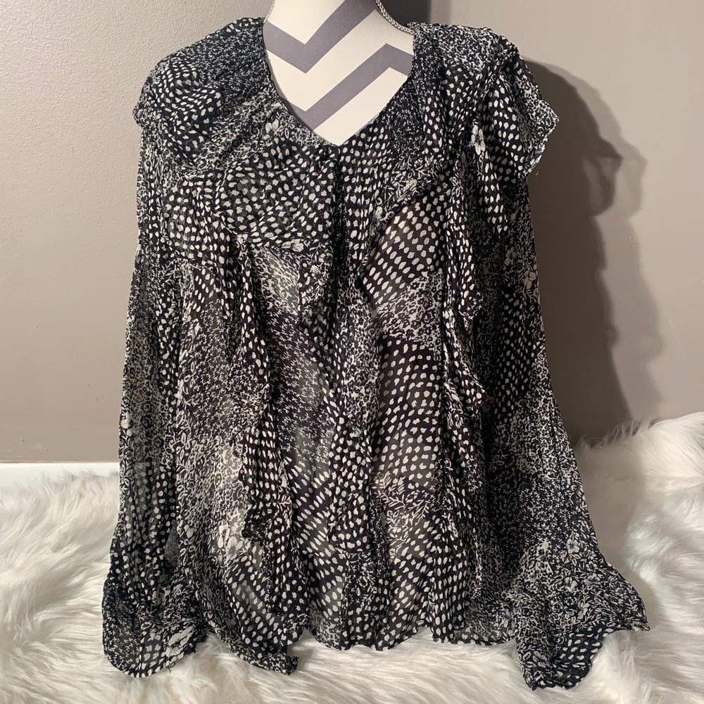Spell Bound Size M Boho Ruffle Top Length 27”